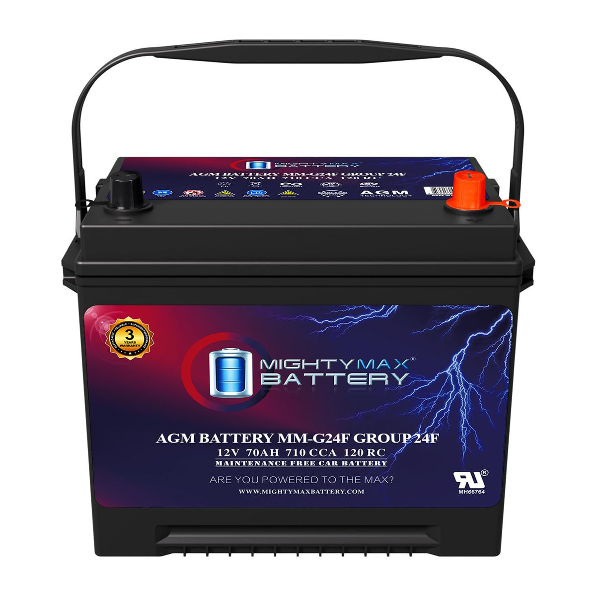 12V 70Ah AGM Replacement Battery F969