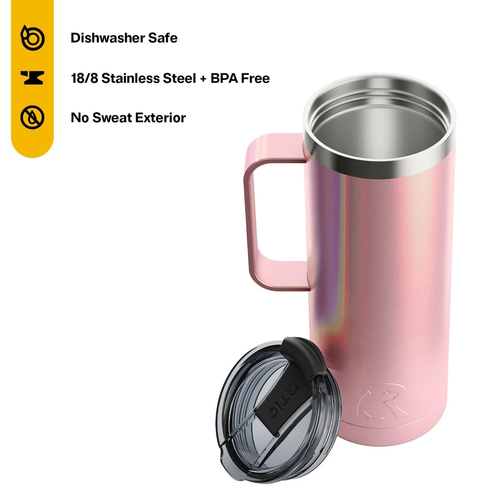 20oz Stainless Steel Insulated Travel Mug with Lid and Handle M36057
