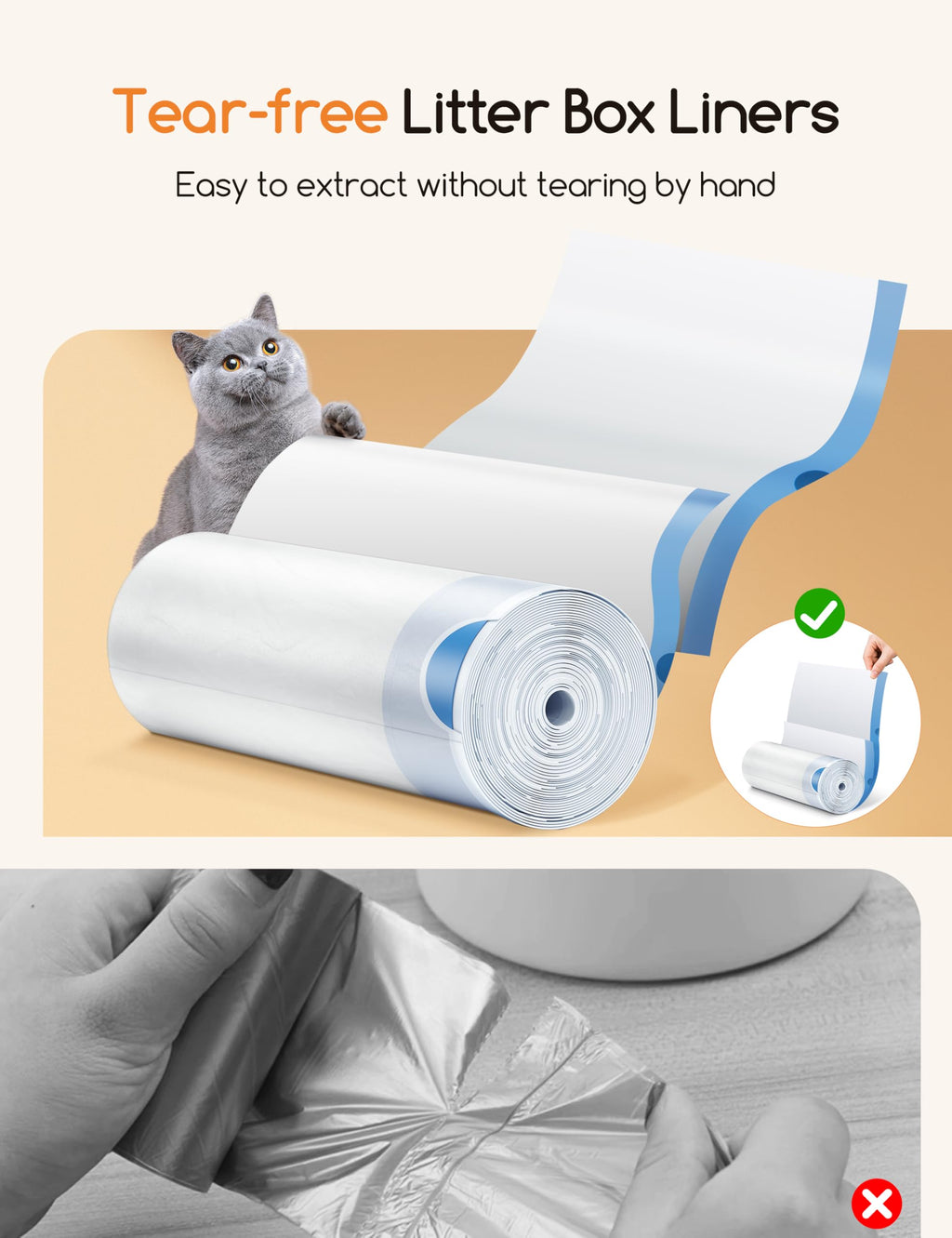 Cat Litter Box Liners Heavy Duty C793