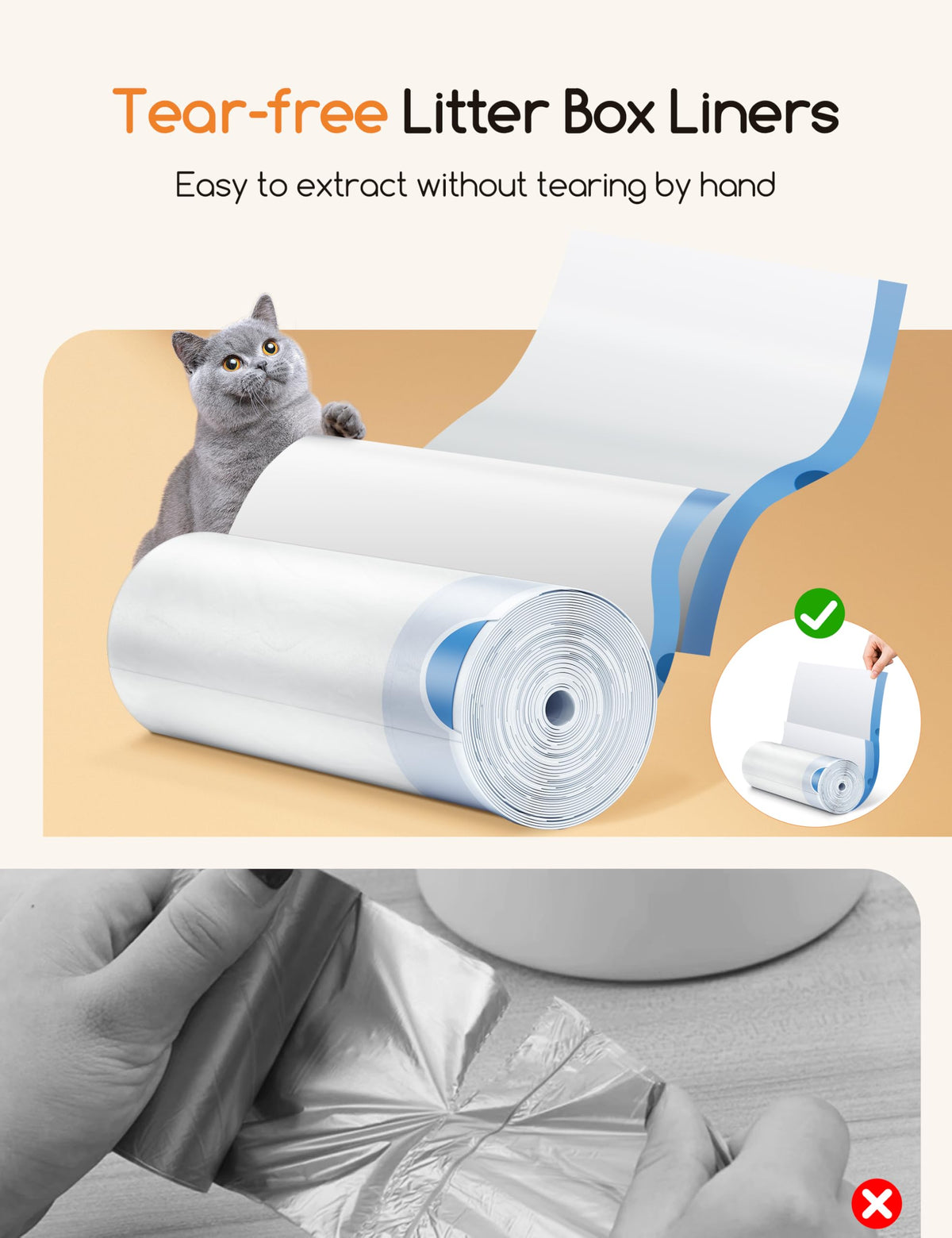 Cat Litter Box Liners Heavy Duty C793