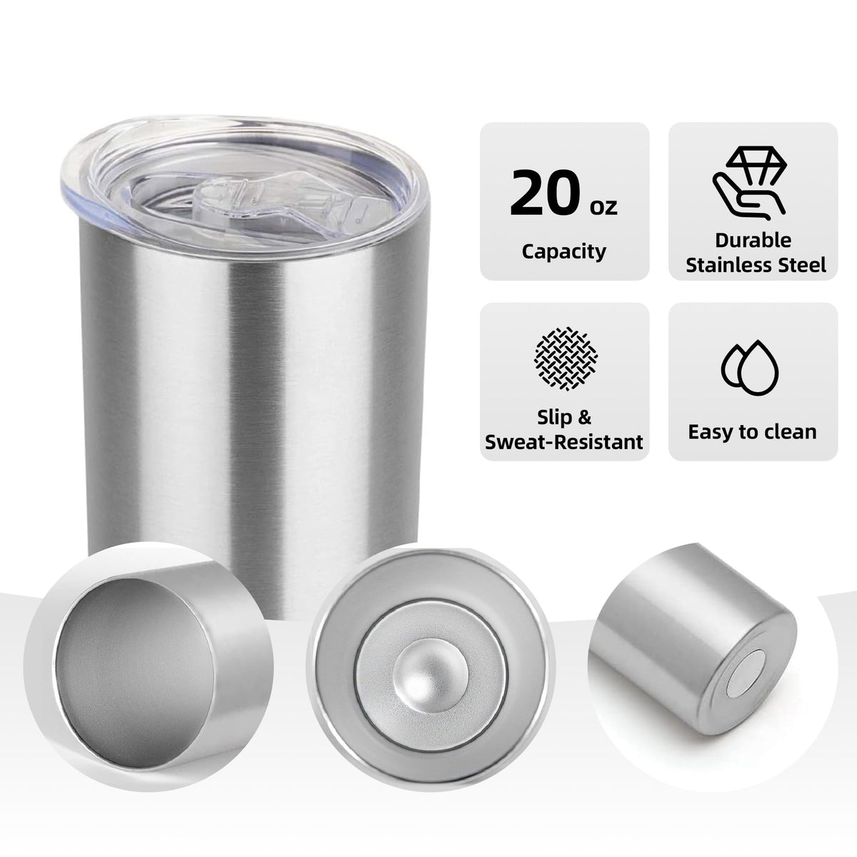 20 oz Stainless Steel Insulated Tumbler with Lid D31491