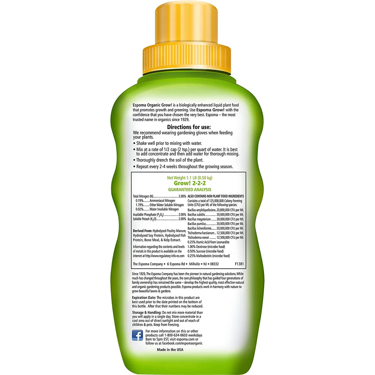 Organic Liquid Concentrate Plant Food 16oz Q240