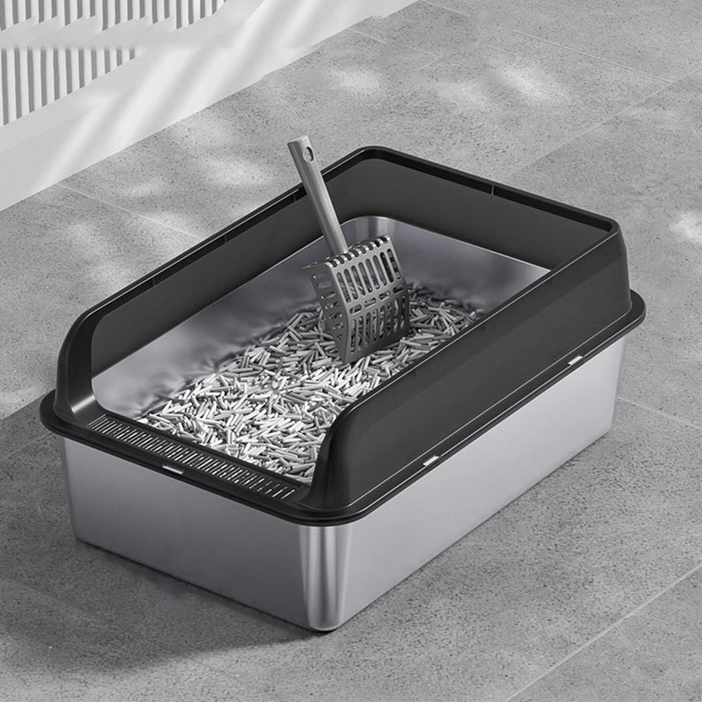Stainless Steel Enclosed Cat Litter Box with Lid and Scoop C173407