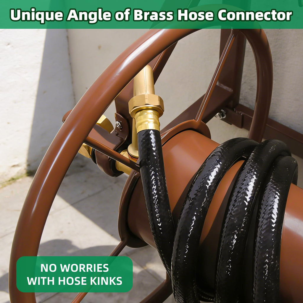 Wall Mount Metal Garden Hose Reel Holds 155ft 5/8" Hose R9376
