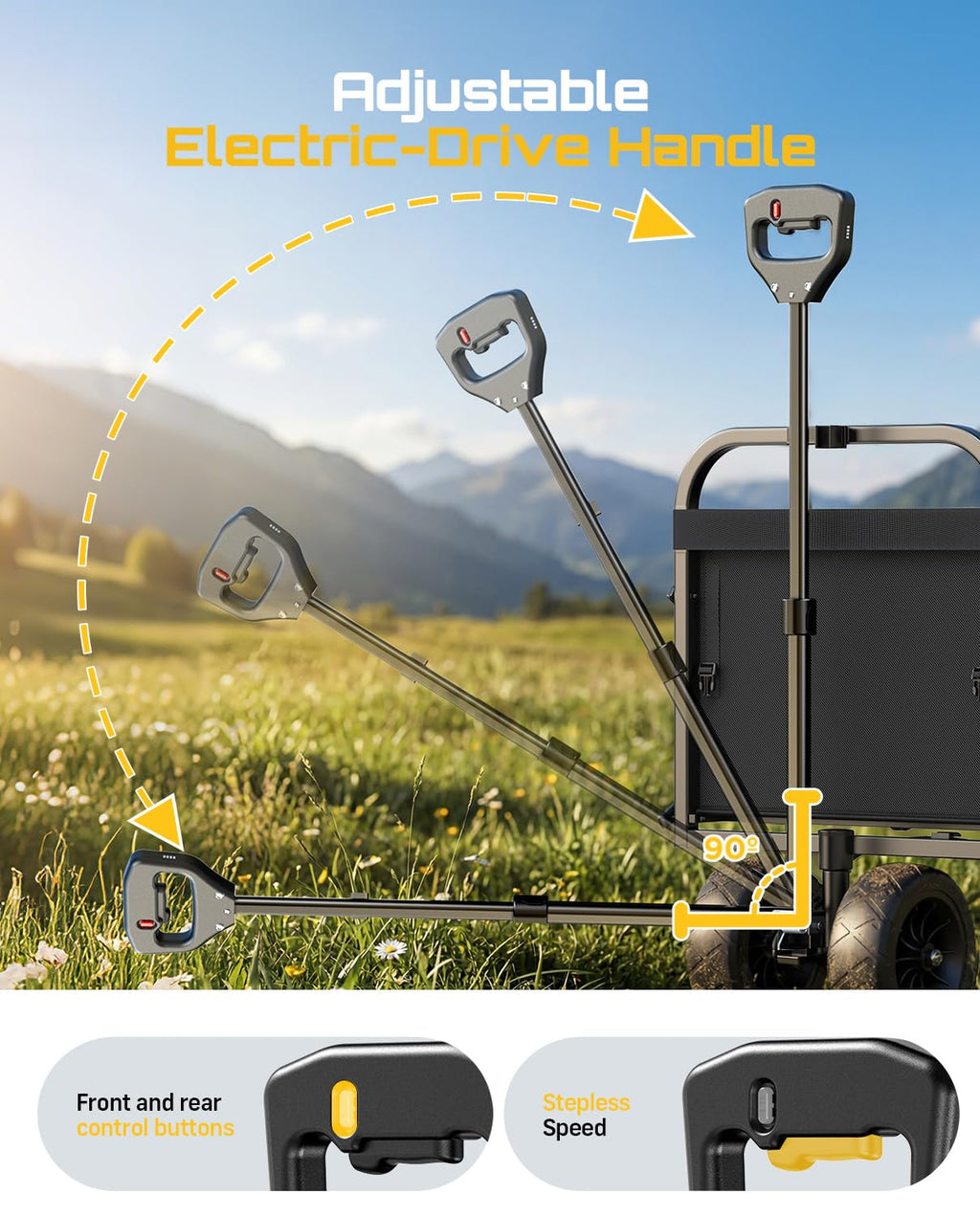 Electric Wagon Cart with 2 x 4.0Ah Batteries Z3476