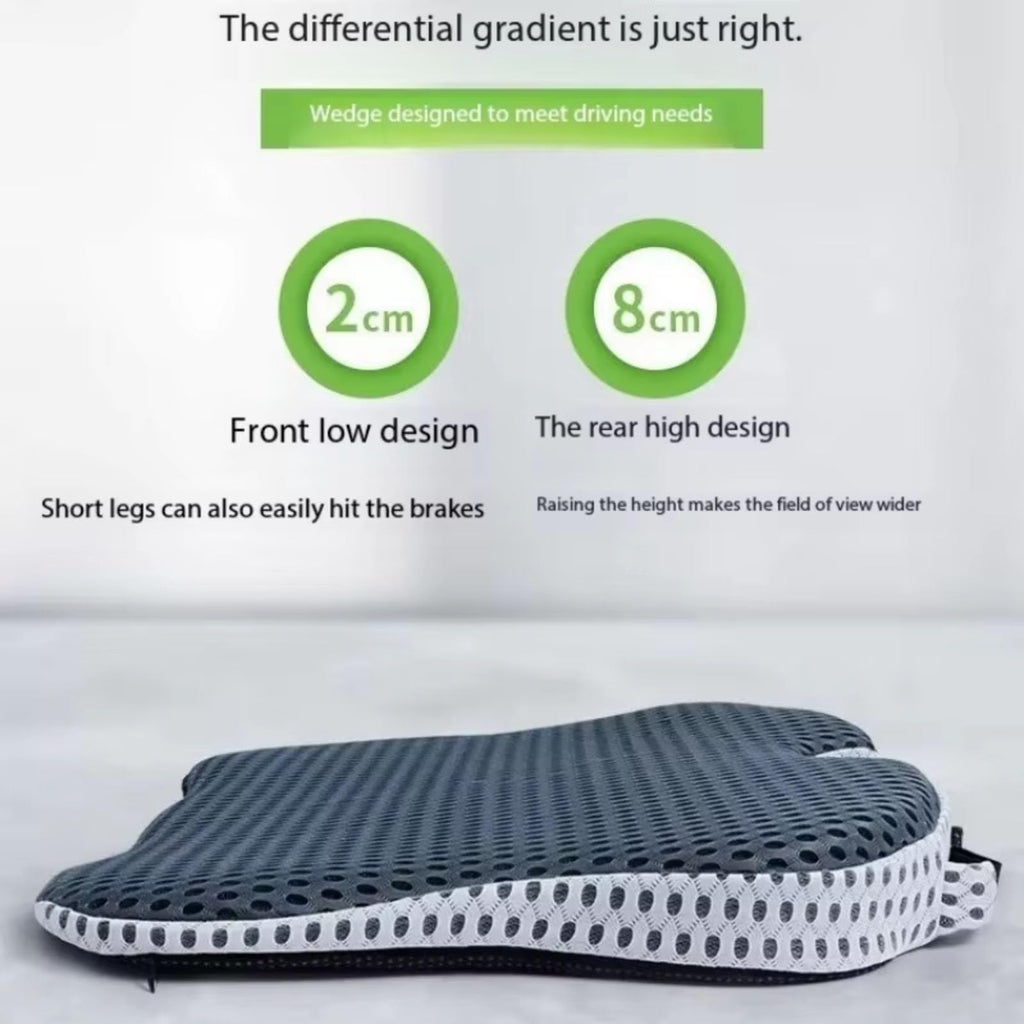 Memory Foam Grey Car Seat Booster Cushion D10738