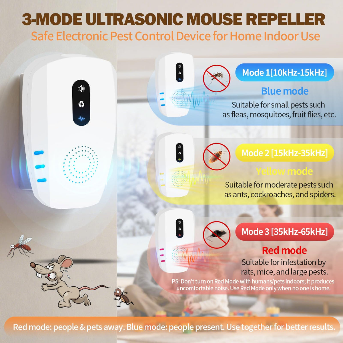 Ultrasonic Indoor Pest Repeller 6 Pack G70330