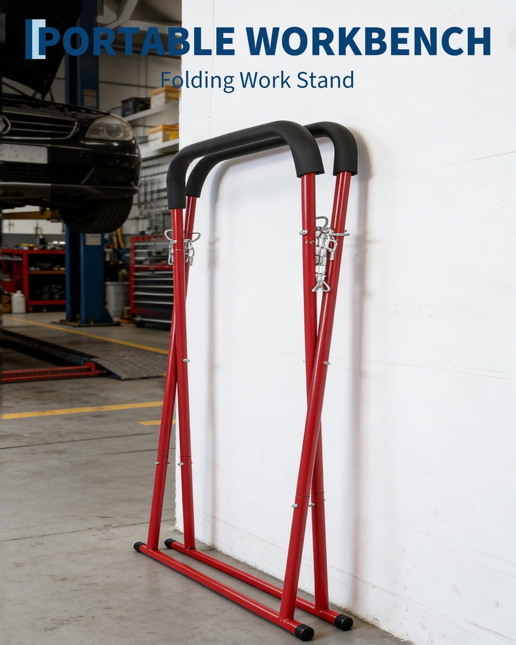 Folding Auto Body Work Stand 500 LBS Capacity Adjustable Height O141