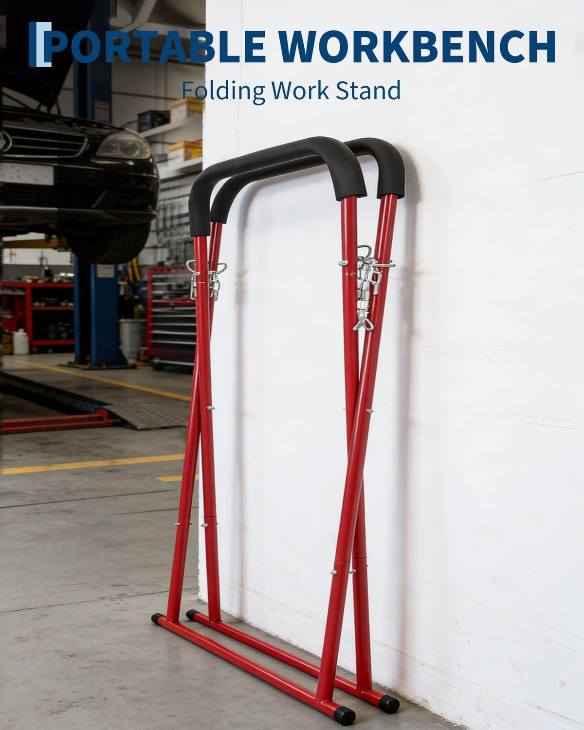Folding Auto Body Work Stand 500 LBS Capacity Adjustable Height O141