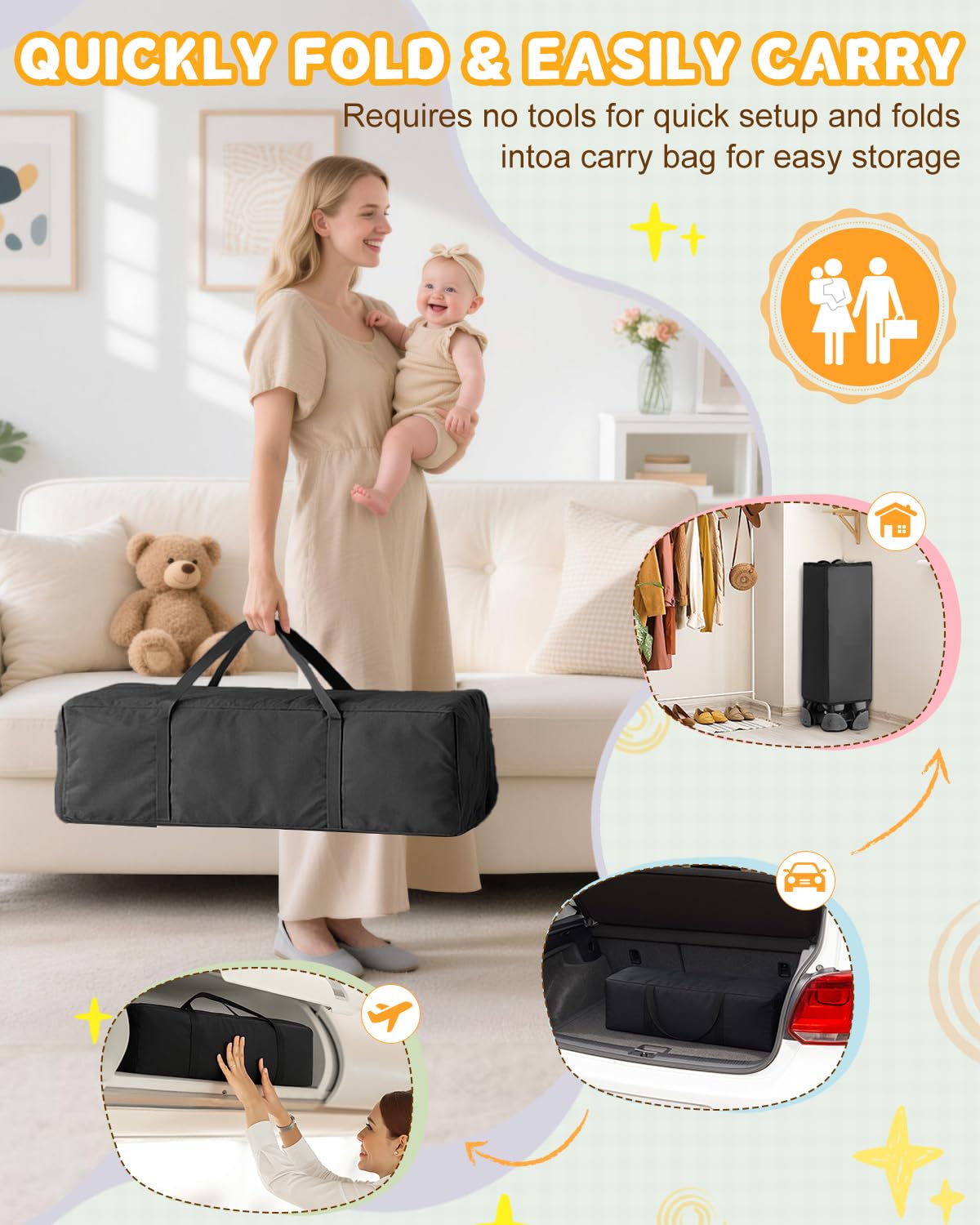 5 in 1 Bedside Bassinet X7933