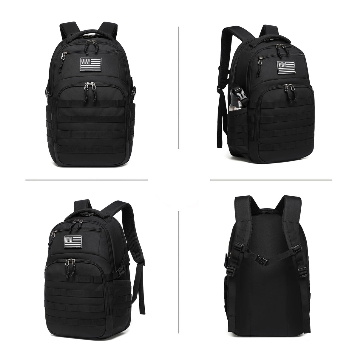 Black Small Tactical Backpack C7515
