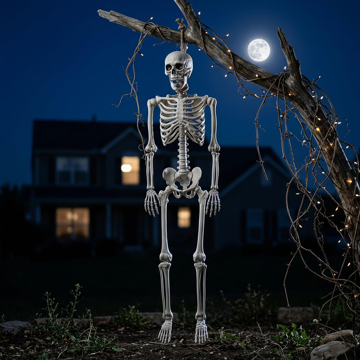 Life Size Posable Skeleton Halloween Decoration O2282