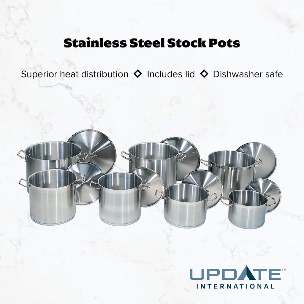 40 Qt Stainless Steel Stock Pot with Cover A286