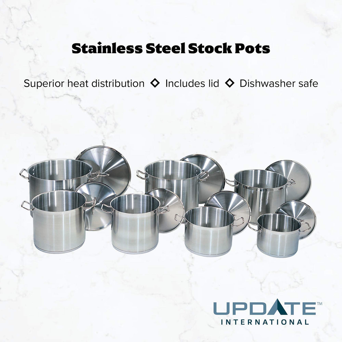 40 Qt Stainless Steel Stock Pot with Cover A286