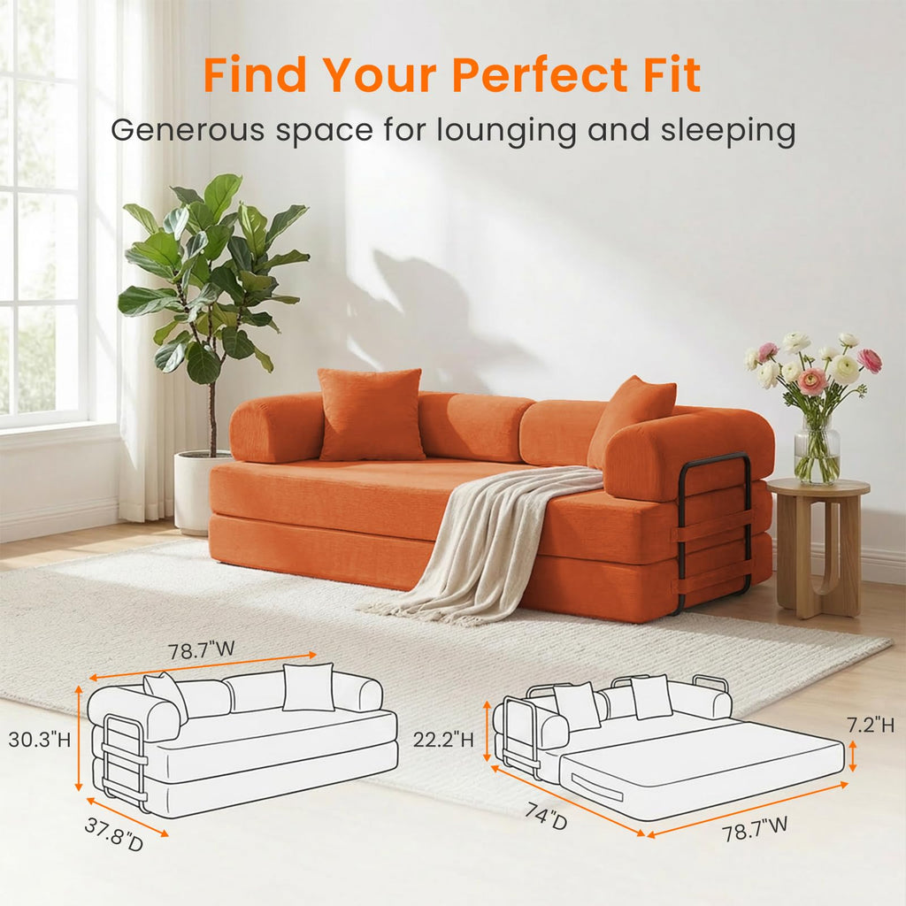 4-in-1 King Convertible Floor Sofa Bed L6675
