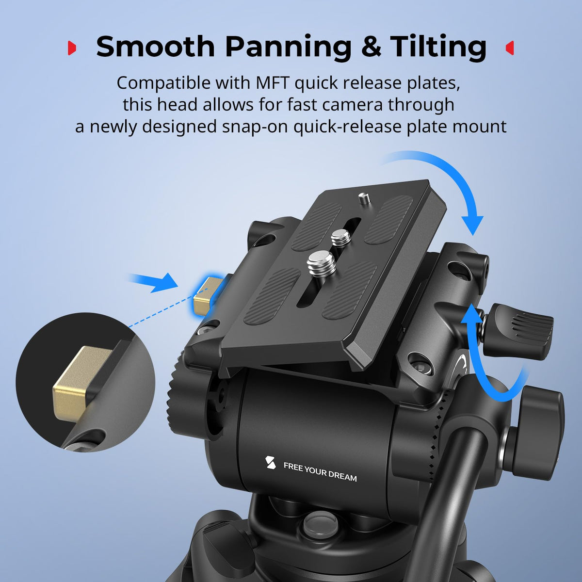 Carbon Fiber Heavy Duty Video Tripod with Fluid Head G79882