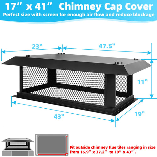 17" x 41" Chimney Cap M95061