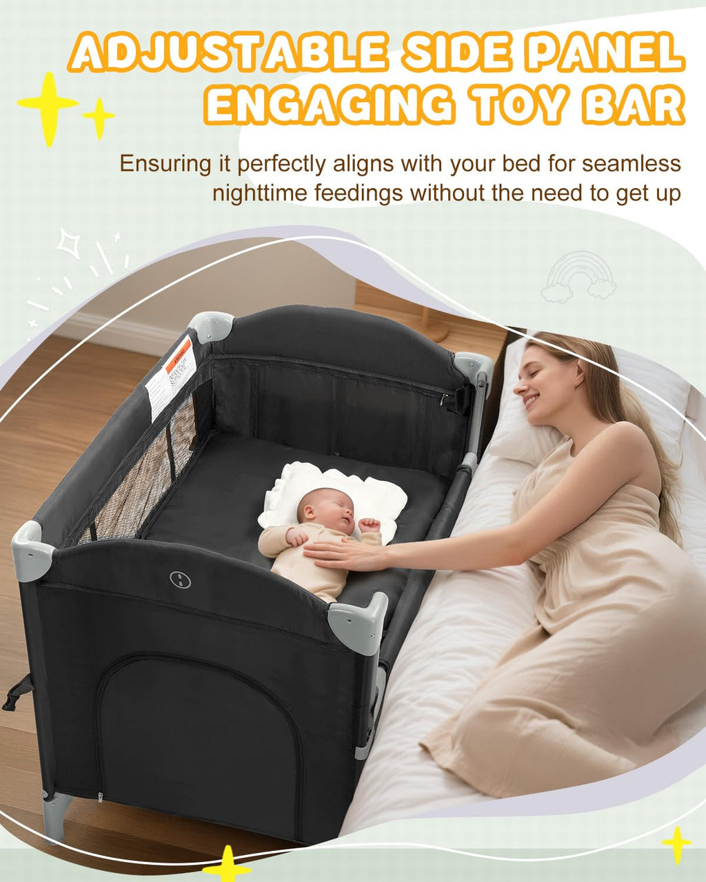 5 in 1 Bedside Bassinet X7933