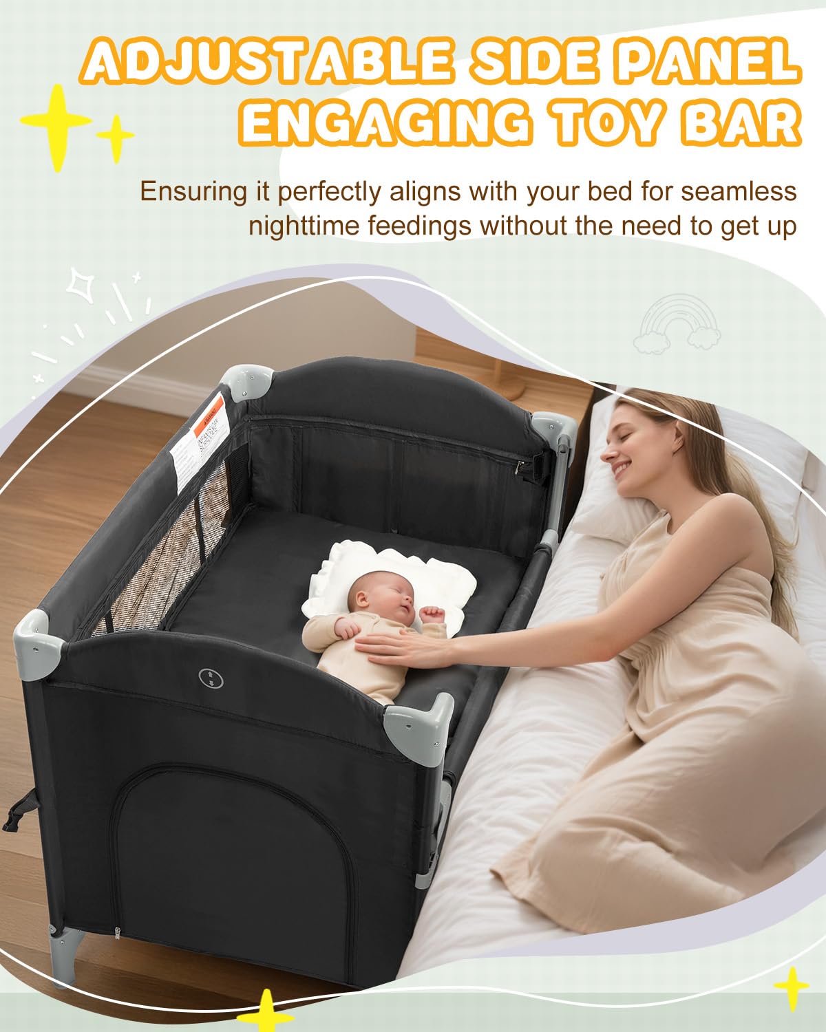 5 in 1 Bedside Bassinet X7933