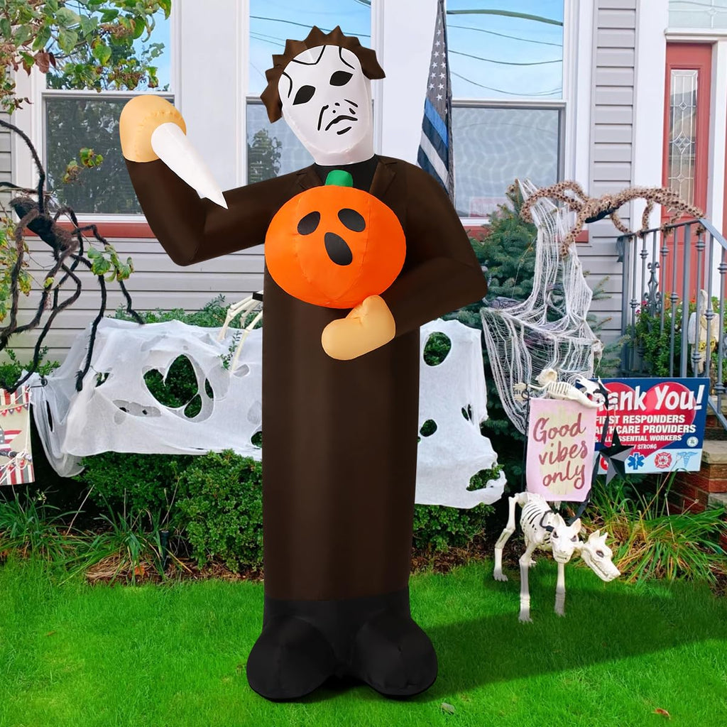 6FT Inflatable Scary Pumpkin with Built-in LEDs N976195