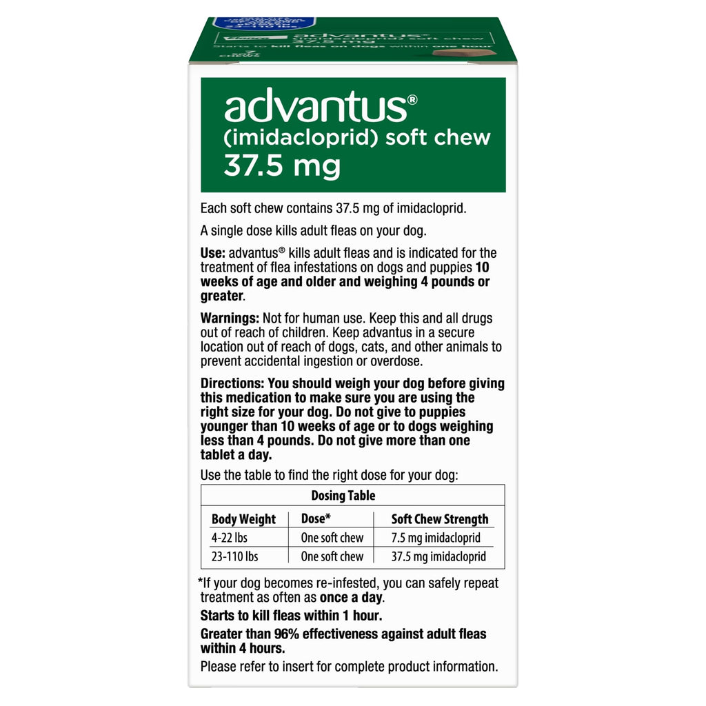 Soft Chew Flea Treatment for Dogs 23-110 lbs. 7 ct T325