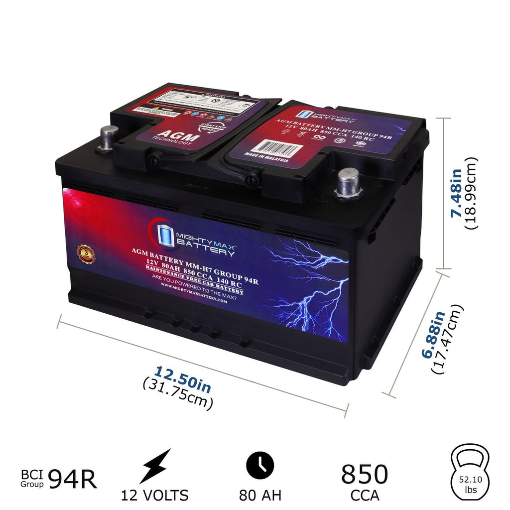 12V 80AH 850 CCA Replacement Battery G94786
