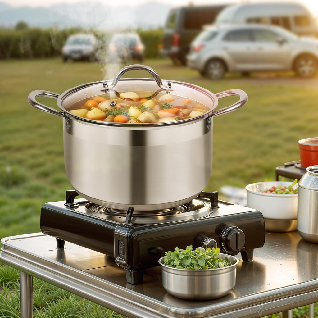 8 Quart Stainless Steel Induction Stock Pot G729703