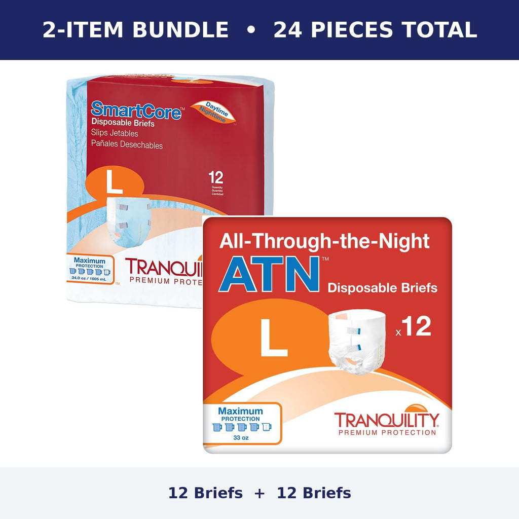Large Briefs Trial Bundle, 12ct Bags L5431