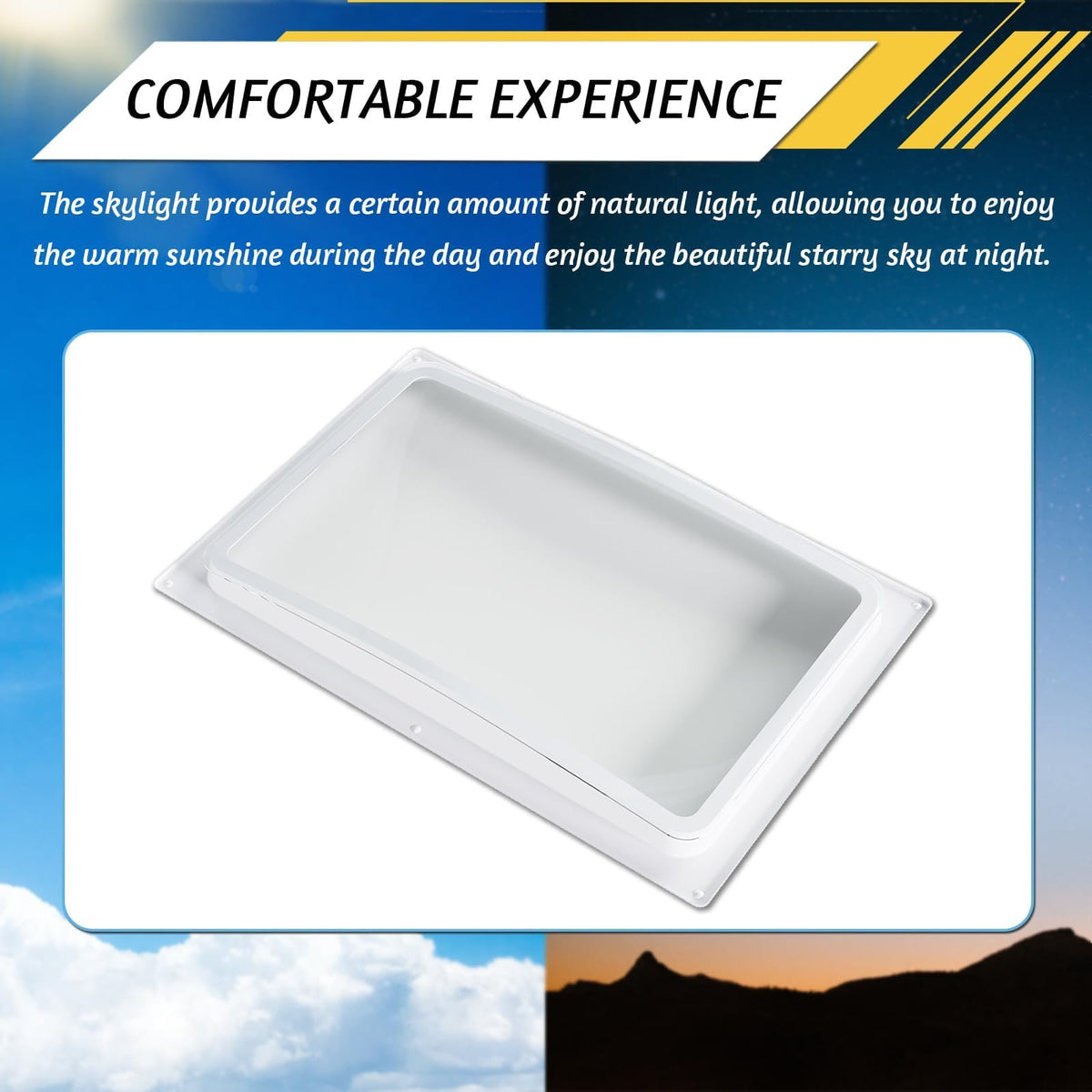 24" Shatterproof Clear RV Skylight Dome Cover S968515