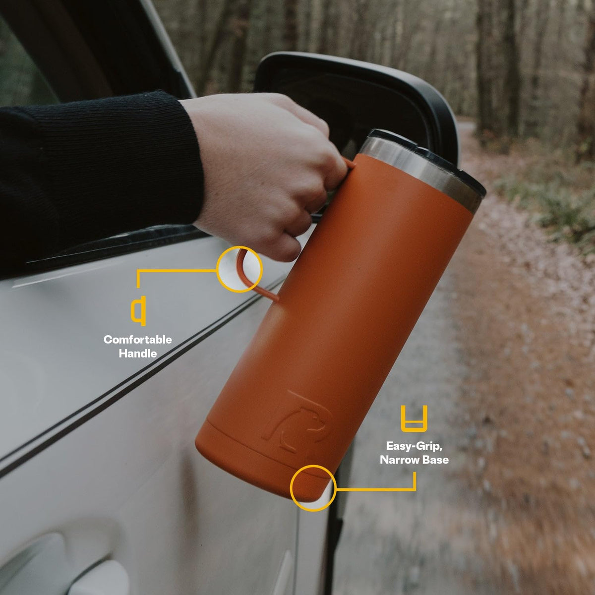 20oz Stainless Steel Insulated Travel Mug with Lid and Handle M36057
