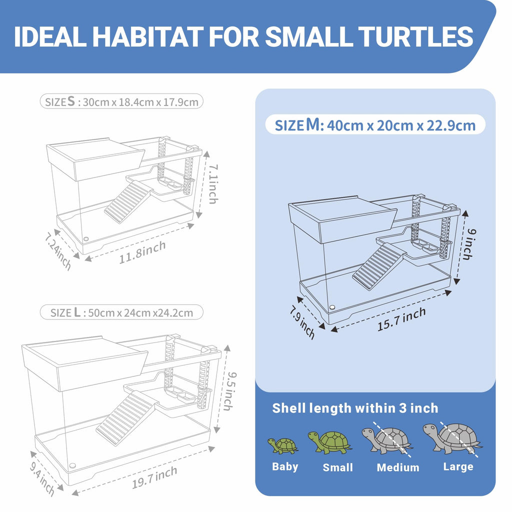 Aquatic Turtle Tank with Lamp and Filter Kit S7304