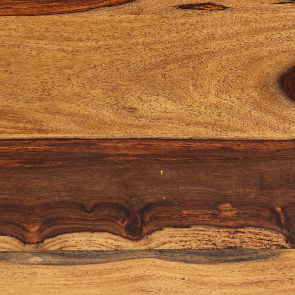 Brown Sheesham Wood Coffee Table with Steel Legs H531