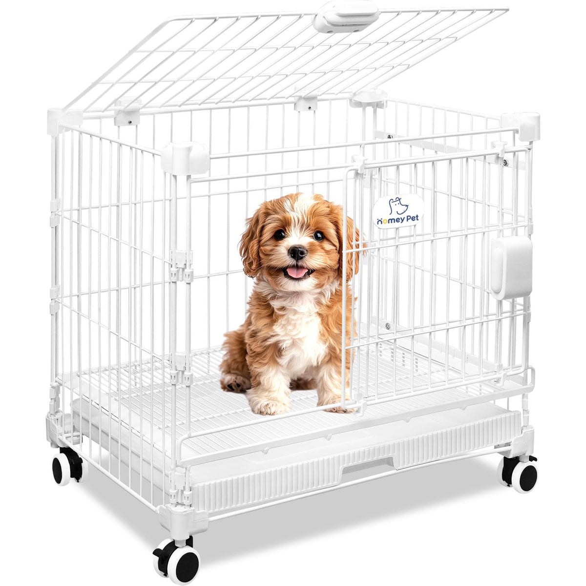 24 Inch White Puppy Crate A54900