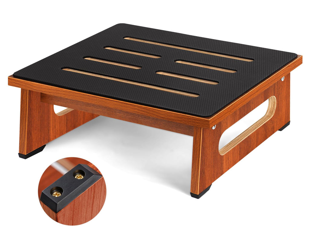 Brown Bed Step Stool with Handles E979