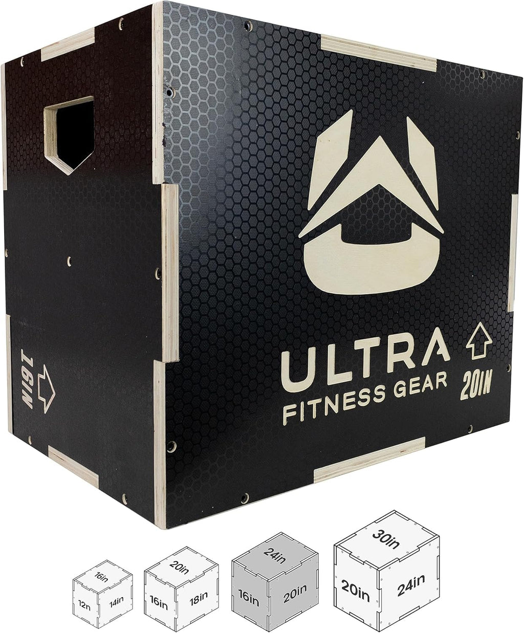 Wooden Plyo Box, 16/14/12 Anti-Slip P435