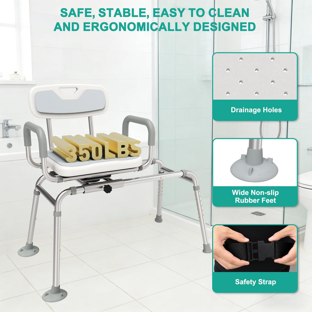 Tub Transfer Bench with Swivel Seat J351