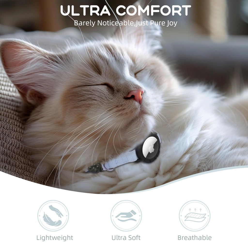 Cat Collar with AirTag Holder and Bell N972