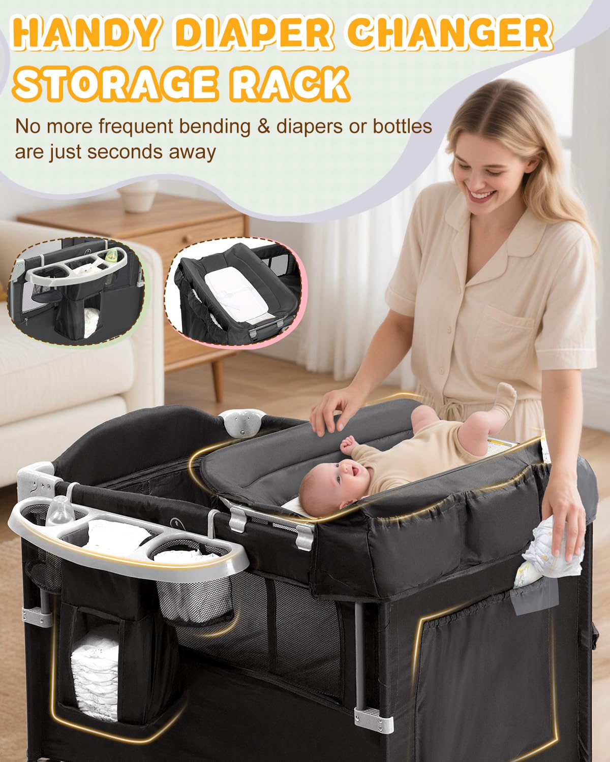 5 in 1 Bedside Bassinet X7933