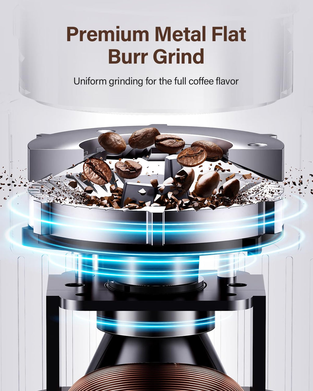 Electric Burr Coffee Grinder with 32 Grinding Sizes E10534