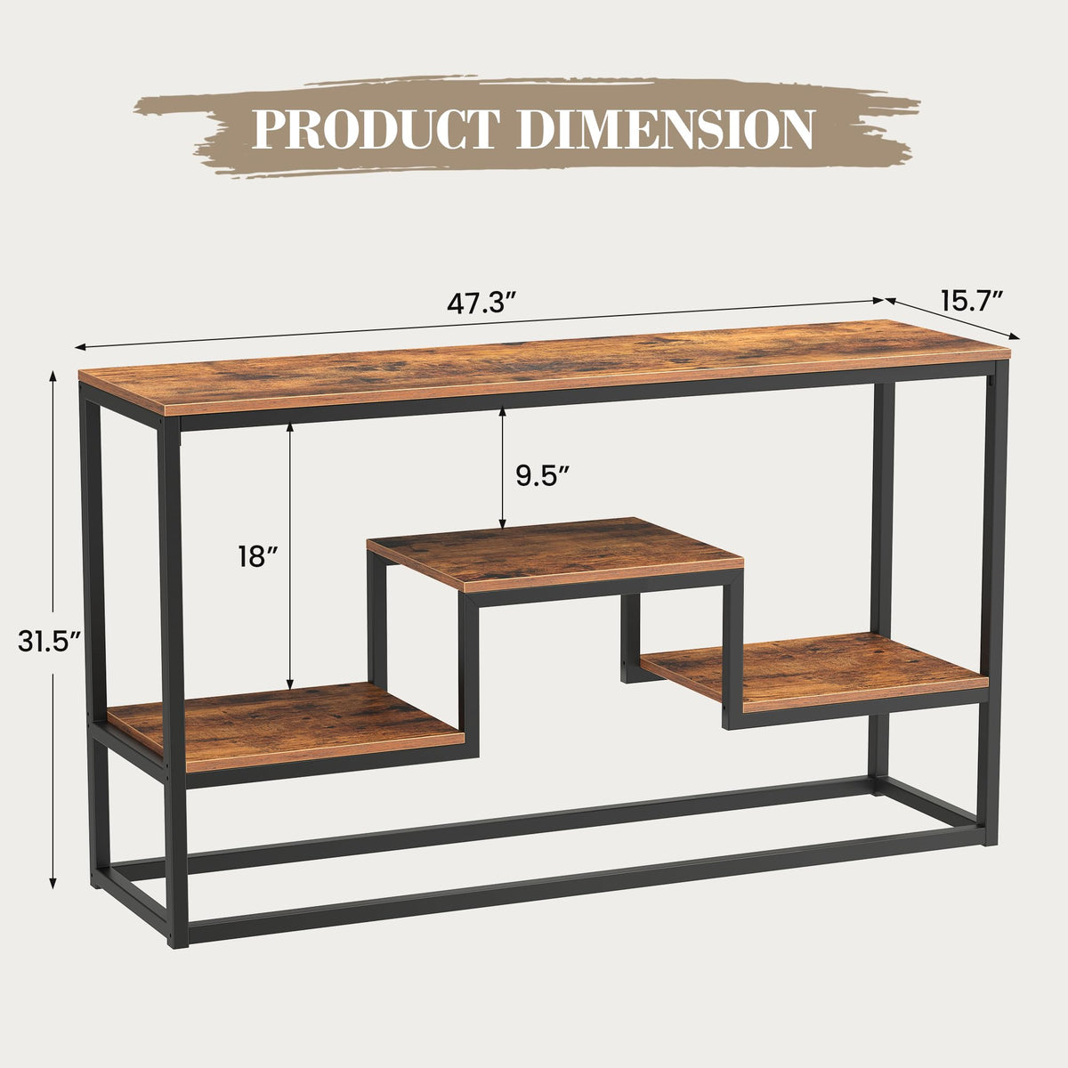 30" Tall Brown TV Stand N968