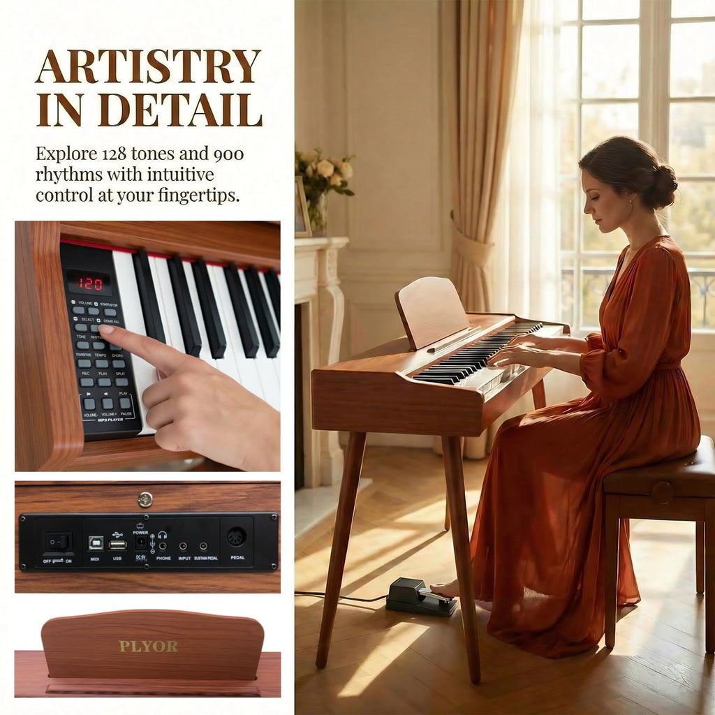 88 Key Semi Weighted Full-Size Electric Piano Keyboard O1303