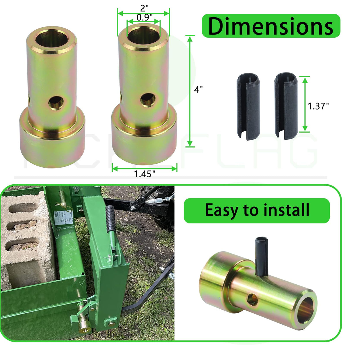 Cat 1 Quick Hitch Adapter Bushings Kit H75330