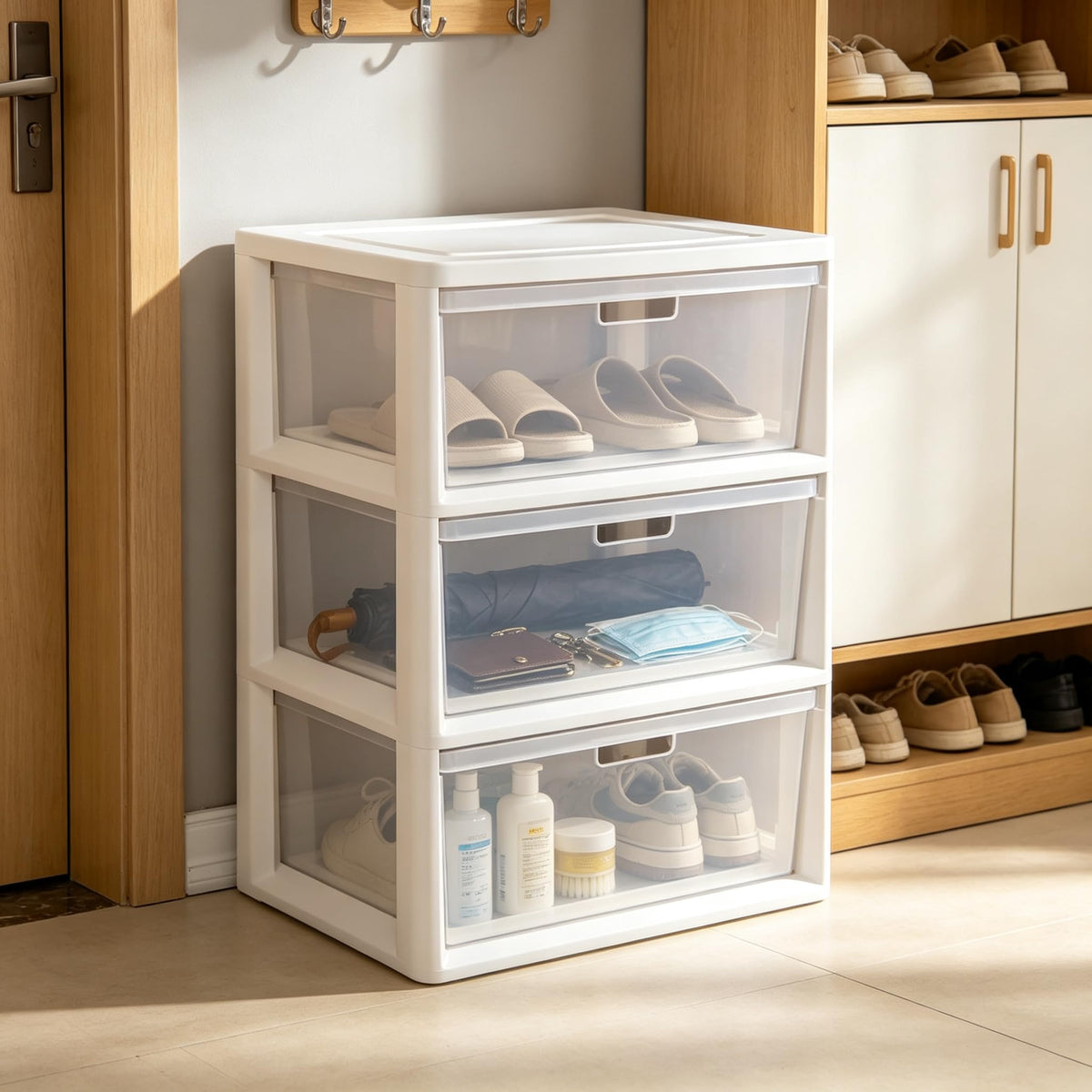 White 3 Drawer Plastic Storage Unit R48751
