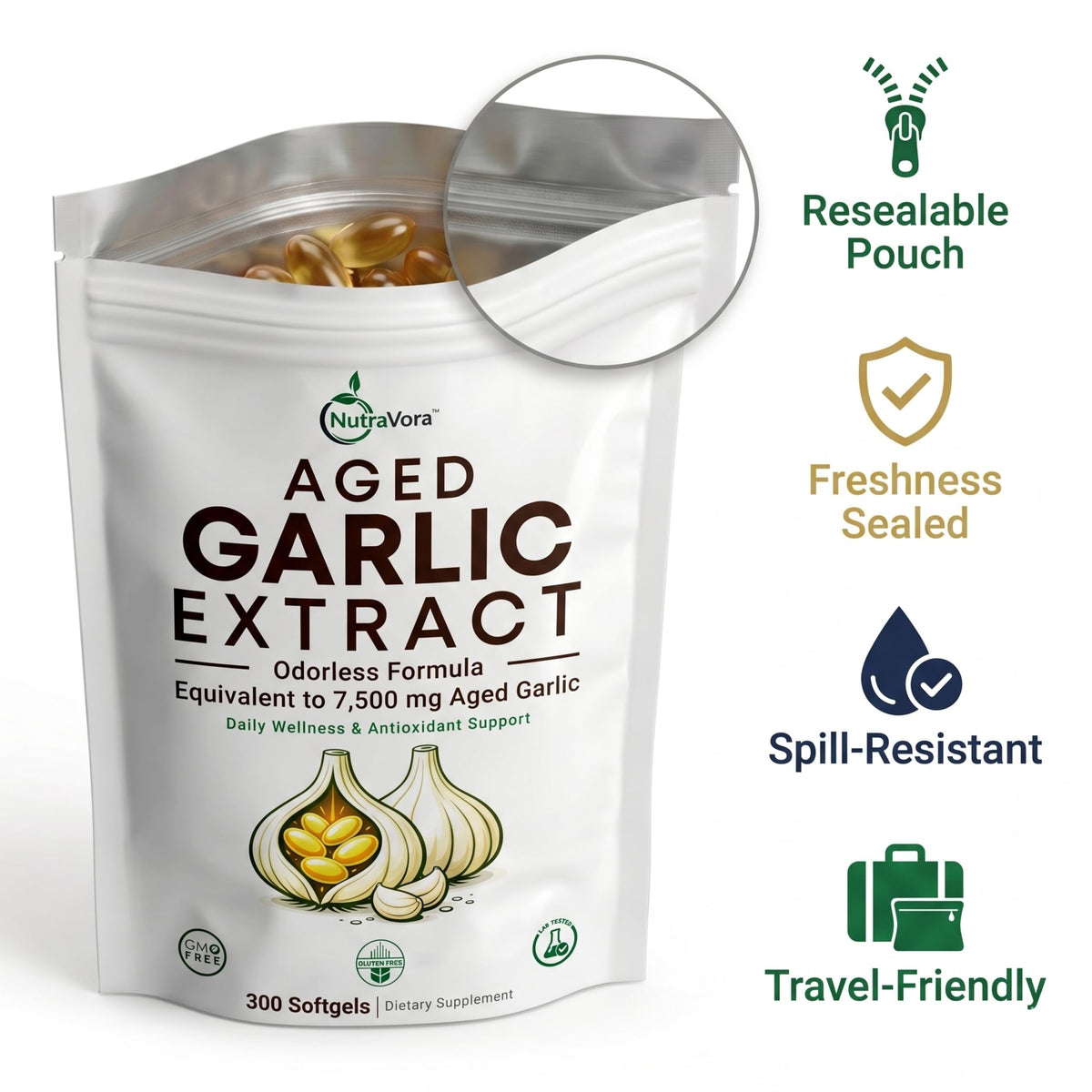 Aged Garlic Extract Softgels, 300 Softgels J204