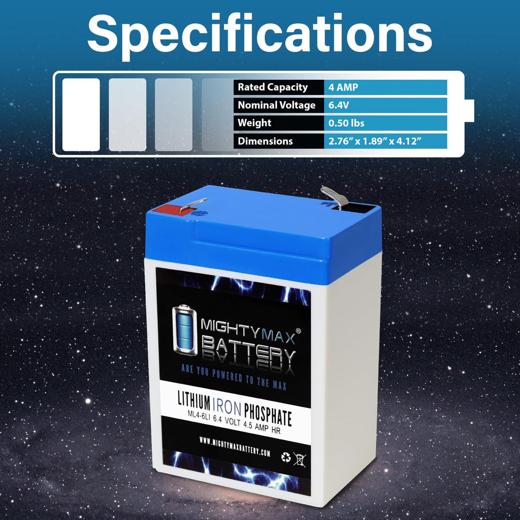 6V 4.5AH Lithium Replacement Battery N521
