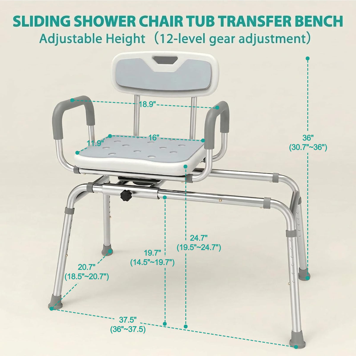 Tub Transfer Bench with Swivel Seat J351
