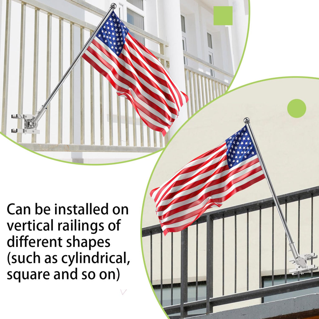 316 Stainless Steel Flagpole Holder for 1-Inch Flagpoles M235789