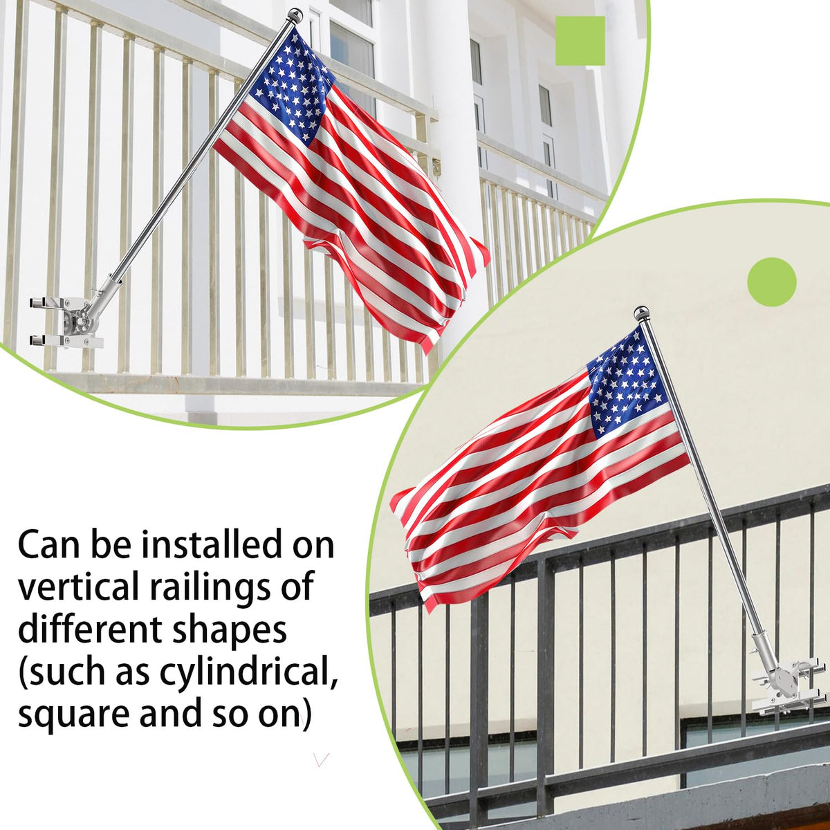 316 Stainless Steel Flagpole Holder for 1-Inch Flagpoles M235789