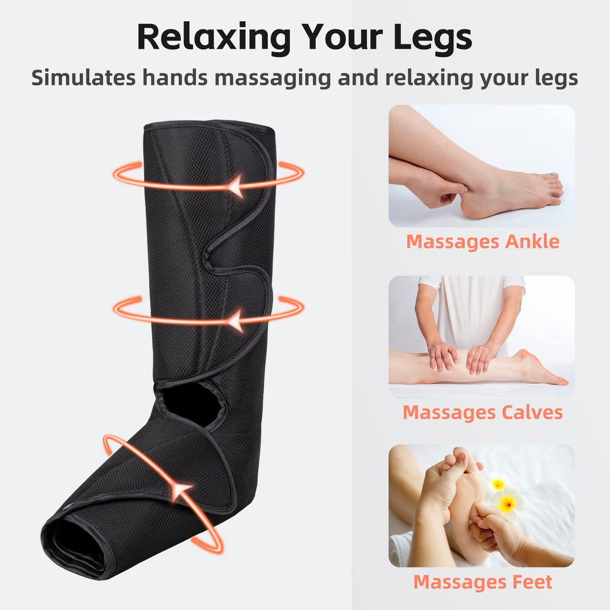 Air Compression Leg Massager with Heat D476
