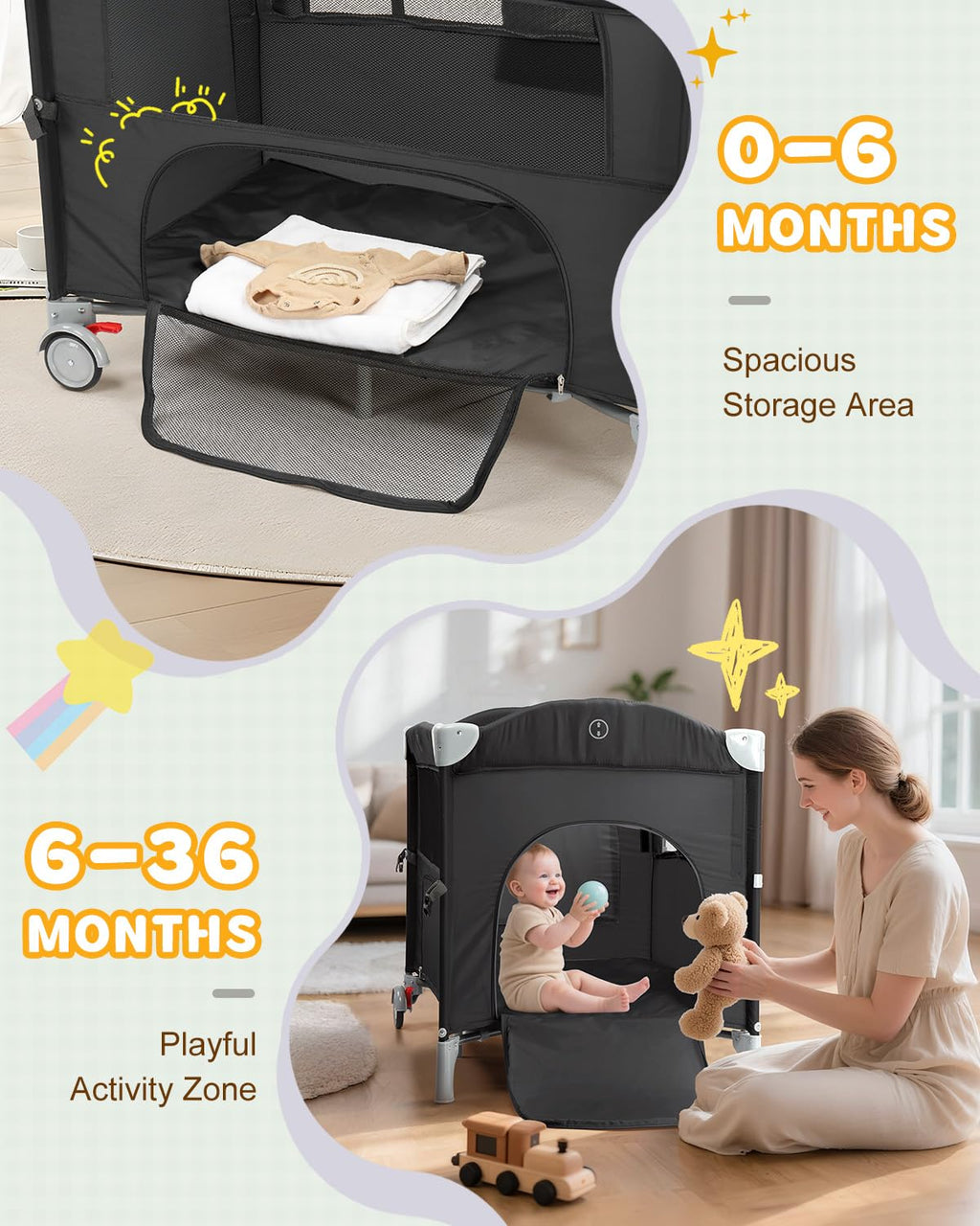 5 in 1 Bedside Bassinet X7933